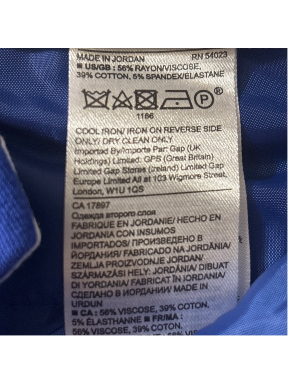 Banana Republic Royal Blue Sloan Fit Pants - Size 6 - Picture 3 of 6